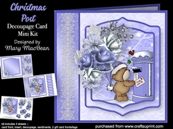 Christmas Post - Decoupage Card Mini Kit