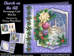 Church on the Hill - Decoupage Card Mini Kit