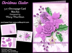 Christmas Cluster - 5 x 7 Decoupage Card Mini Kit