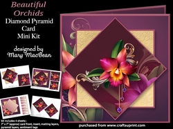 Beautiful Orchids - Diamond Pyramid Card Mini Kit