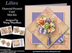 Lilies - Diamond Pyramid Card Mini Kit