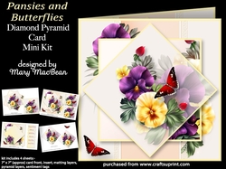 Pansies and Butterflies - Diamond Pyramid Card Mini Kit