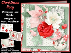 Christmas Posy - Decoupage Card Mini Kit