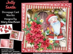 Jolly Santa - Decoupage Card Mini Kit