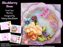 Blackberry Roses - Petal Card Mini Kit
