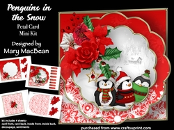 Penguins in the Snow - Petal Card Mini Kit