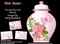 Pink Cluster - Porcelain Pot Card Mini Kit
