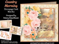 Country Morning - Decoupage Card Mini Kit