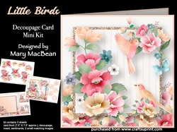 Little Birds - Decoupage Card Mini Kit