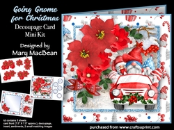 Going Gnome for Christmas - Decoupage Card Mini Kit