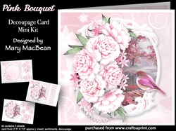 Pink Bouquet - Decoupage Card Mini Kit