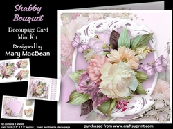 Shabby Bouquet - Decoupage Card Mini Kit