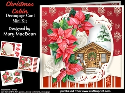 Christmas Cabin - Decoupage Card Mini Kit