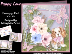 Puppy Love - Decoupage Card Mini Kit