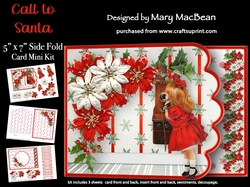 Call to Santa 5 x 7 Side Fold Card Mini Kit