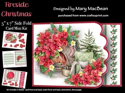 Fireside Christmas - 5 x 7 Side Fold Card Mini Kit