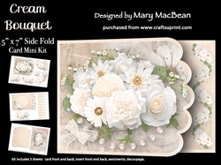 Cream Bouquet - 5 x 7 Side Fold Card Mini Kit