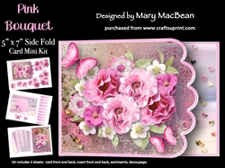 Pink Bouquet - 5 x 7 Side Fold Card Mini Kit