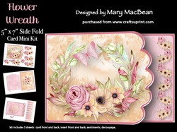 Flower Wreath - 5 x 7 Side Fold Card Mini Kit