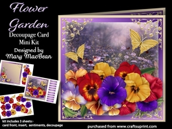 Flower Garden - Decoupage Card Mini Kit