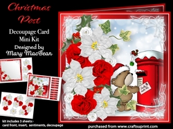 Christmas Post - Decoupage Card Mini Kit