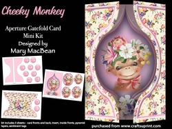 Cheeky Monkey - Aperture Gatefold Card Mini Kit