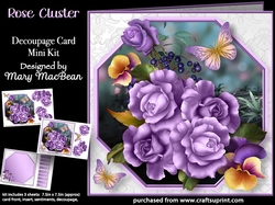 Rose Cluster - Decoupage Card Mini Kit
