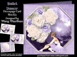 Ballet Dancer- Decoupage Card Mini Kit