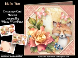 Little Fox - Decoupage Card Mini Kit