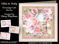 Villa in Italy - Decoupage Card Mini Kit