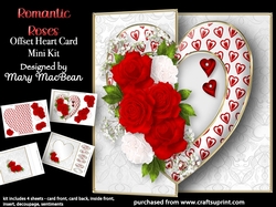 Romantic Roses - Offset Heart Card Mini Kit