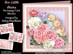 Two Little Bears - Decoupage Card Mini Kit