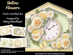 Yellow Flowers - Clock Card Mini Kit