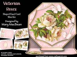 Victorian Roses - Shaped Easel Card Mini Kit