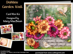 Dahlias - Garden Wall Card Mini Kit