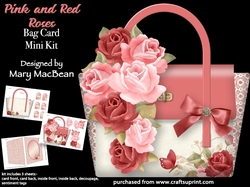 Pink and Red Roses - Bag Card Mini Kit