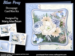 Blue Posy - Decoupage Card Mini Kit