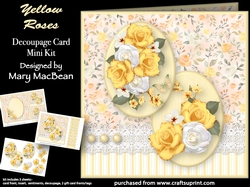 Yellow Roses - Decoupage Card Mini Kit