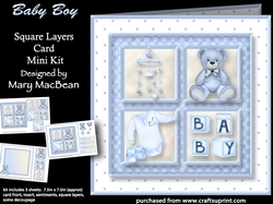 Baby Boy - Square Layers Card Mini Kit