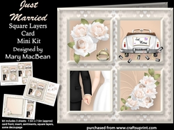Just Married - Square Layers Card Mini Kit