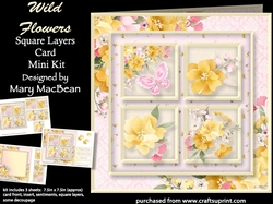 Wild Flowers - Square Layers Card Mini Kit