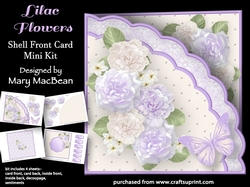 Lilac Flowers - Shell Front Card Mini Kit