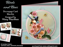Birds and Bees - Decoupage Card Mini Kit
