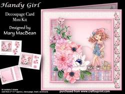 Handy Girl - Decoupage Card Mini Kit