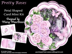 Pretty Roses - Petal Shaped Card Mini Kit