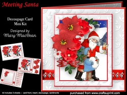 Meeting Santa - Decoupage Card Mini Kit