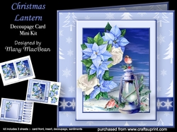 Christmas Lantern - Decoupage Card Mini Kit