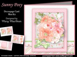 Sunny Posy - Decoupage Card Mini Kit