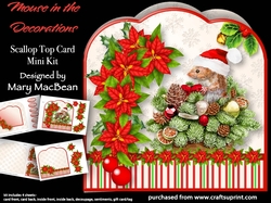 Mouse in the Decorations - Scallop Top Card Mini Kit