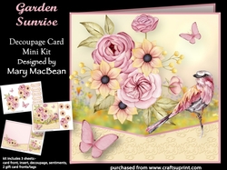 Garden Sunrise - Decoupage Card Mini Kit